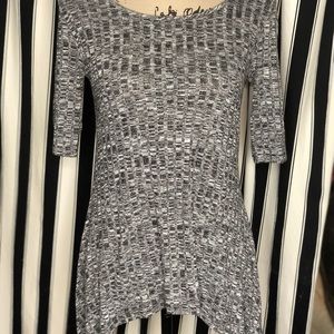 Medium Gray half sleeve Rue21 Top Long Sided flare